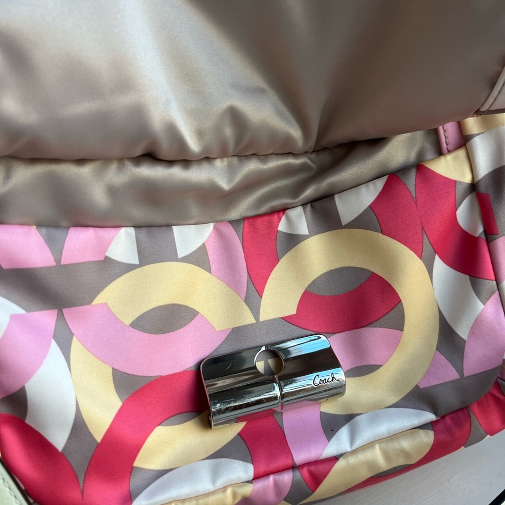Coach Multi Color Spring Should Bag With Strap - image 5